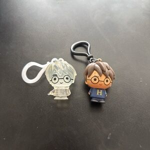 Wizard Character Keychain Duo - Brown and Gray